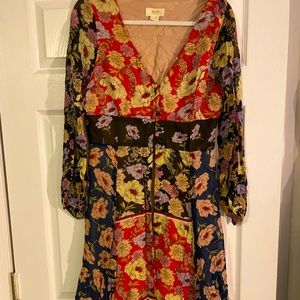 Anthropologie midi floral dress
